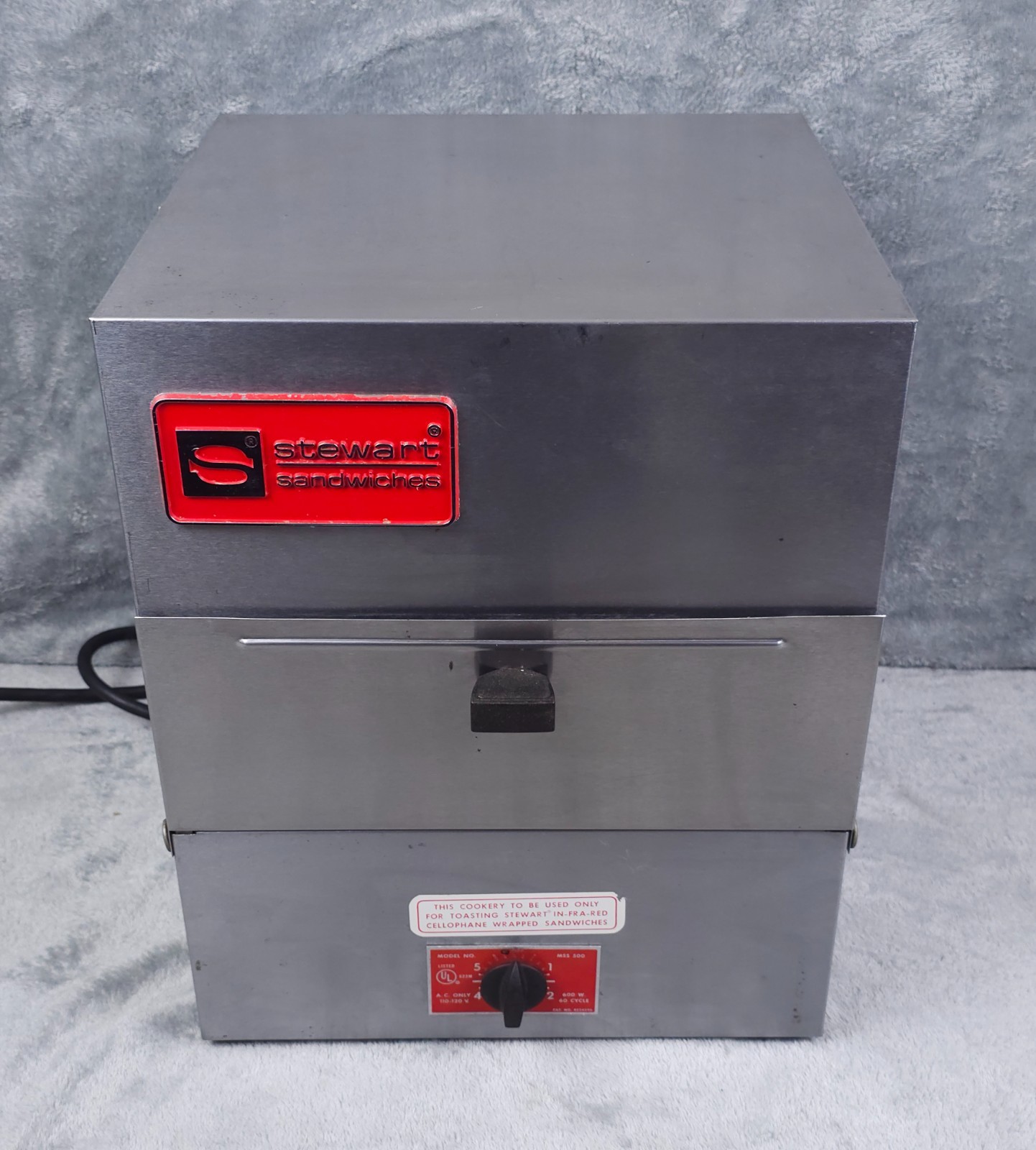 Stewart MSS500 Commercial SANDWICH WARMER NSF 1000W Infrared 110V / 120V Works