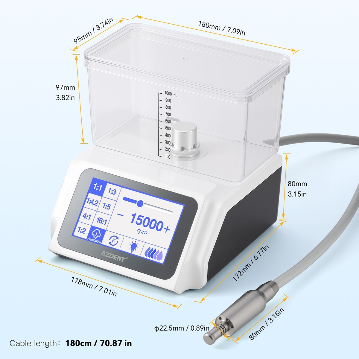 Dental Unit Chair Computer Control+Stool /LED Electric Micro Motor &Water Tank