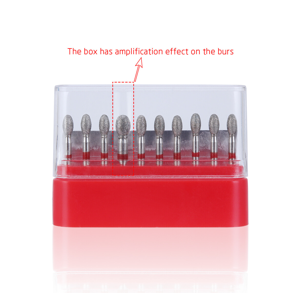 AZDENT Dental FG Diamond Burs FOOTBALL 379-023F FINE RED DEFEND Friction Grip