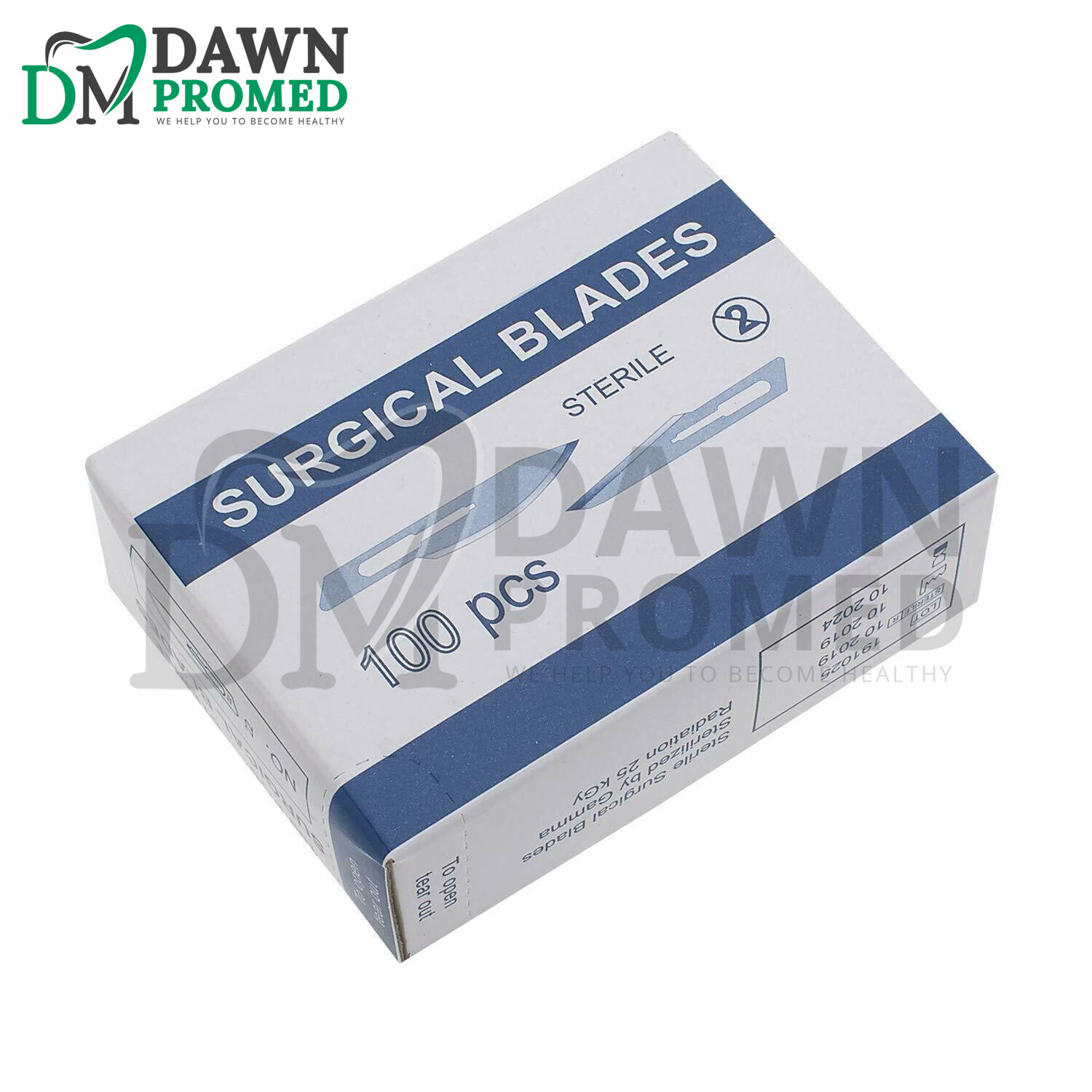 100 Sterile Surgical Blades #25 with Scalpel Handle #4 Medical ENT Dental