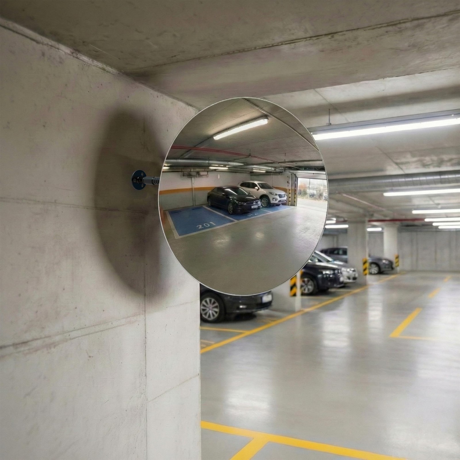 11.65″ Acrylic Convex Safety Mirror – Adjustable Wide Angle View Indoor Secur…