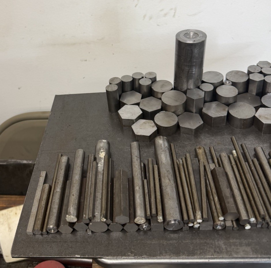 12L14 Steel Short Bar Lot – Round,Hex,Square – 102 PCS – 26.45 LBS – CNC Machine