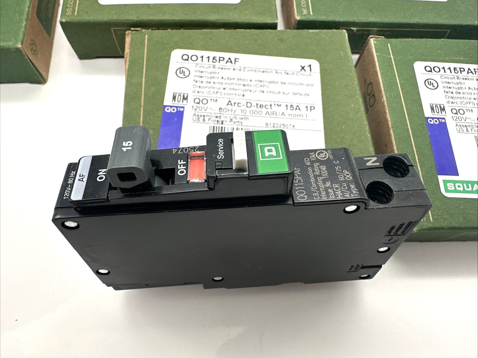 10 PCS SQUARE D QO115PAF QO 1P 15AMP AFCI ARC-FAULT CIRCUIT BREAKERS*new*