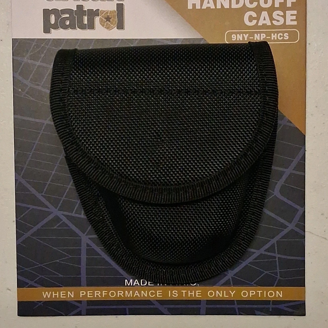 Urban Patrol Single Handcuff Case – Black Ballistic Nylon – NEW (9NY-NP-HCS)
