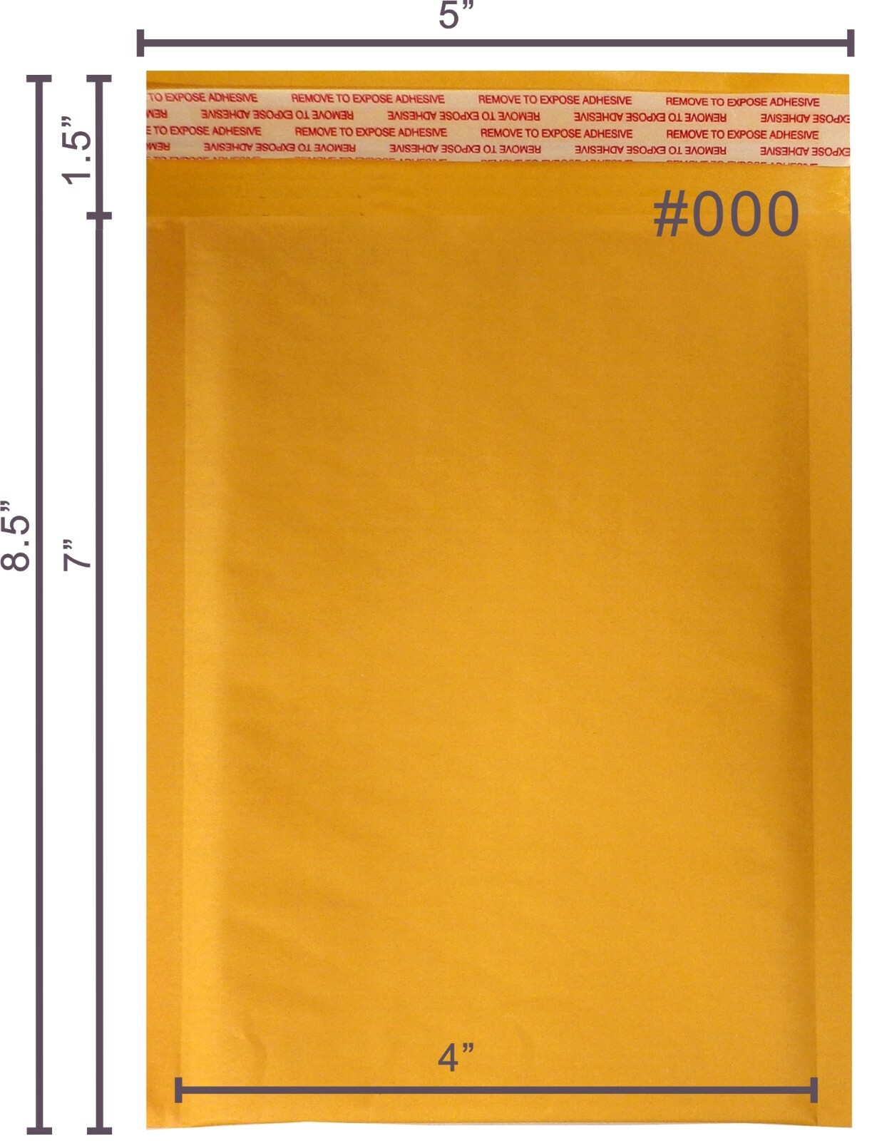 Yens® 1000 #000 Kraft Bubble Padded Envelopes Mailers 4 X 7