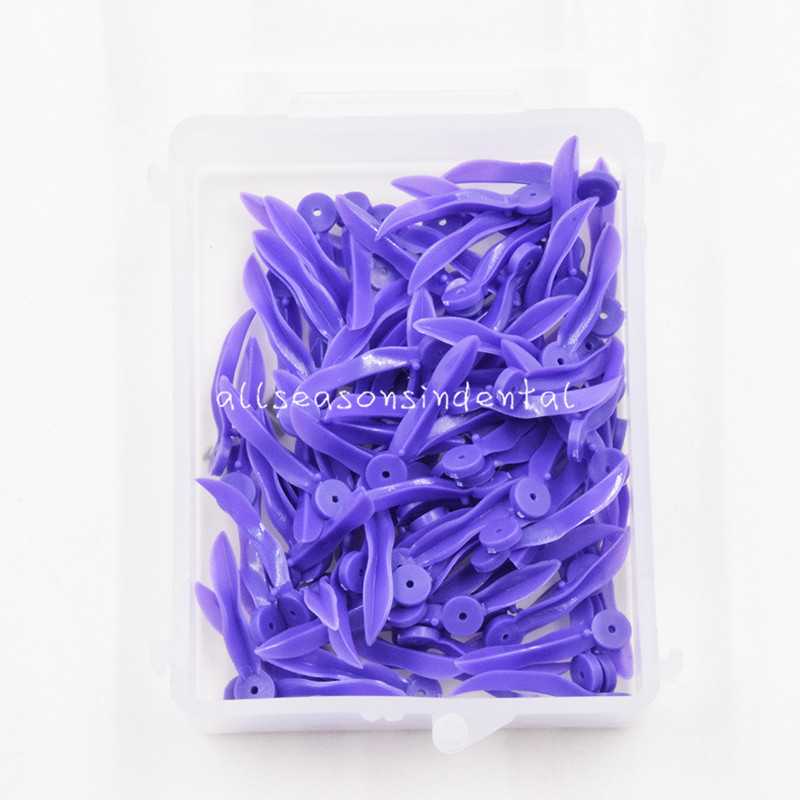 Dental Disposable Plastic Wedge With Holes Round Stern 4 Sizes Wave Poly-Wedge