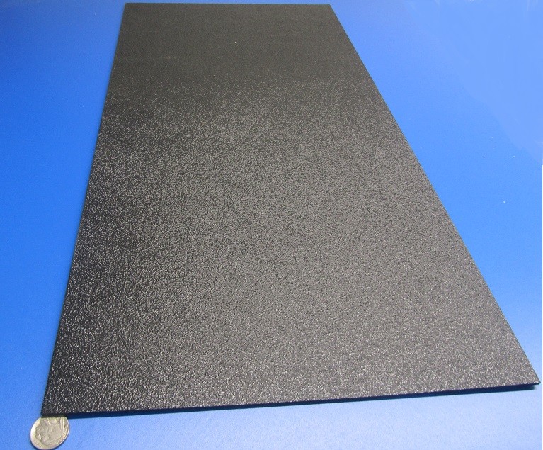 Black ABS Sheet 1/8″ (.125″) X 12″ X 24″ Haircell Textured One Side, 2 Units
