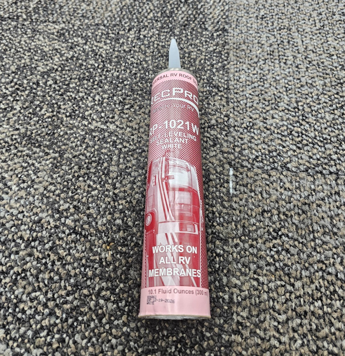 (QTY 4) RecPro RP-1021W Self-Leveling RV Roof Sealant White 10.1 Fluid Ounces