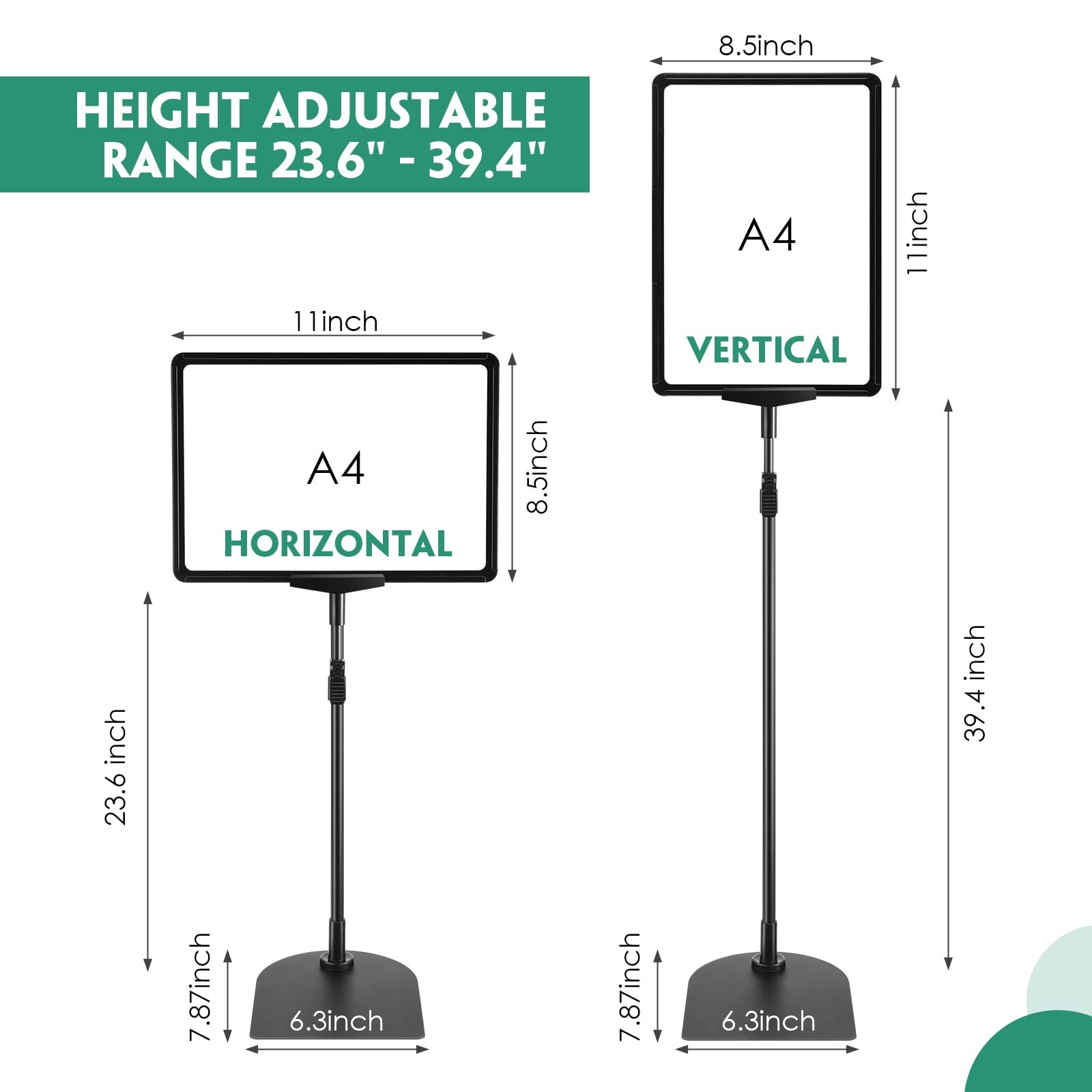 12 Pack Adjustable Poster Stand Holder Floor Standing Display Sign Holder for…