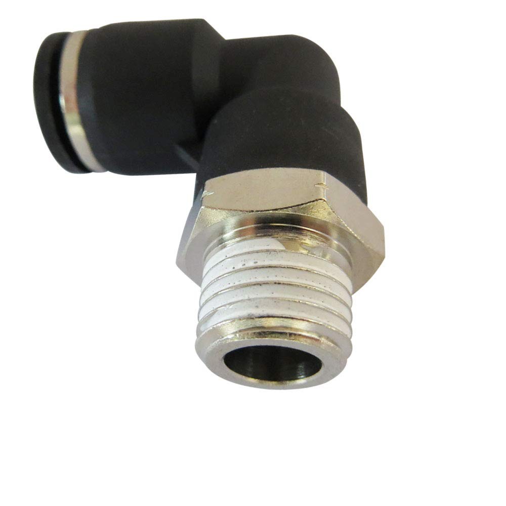 5 PCS 90 Degree Male Elbow Push To Connect Fitting 1/8 Inch OD x 1/8 In NPT