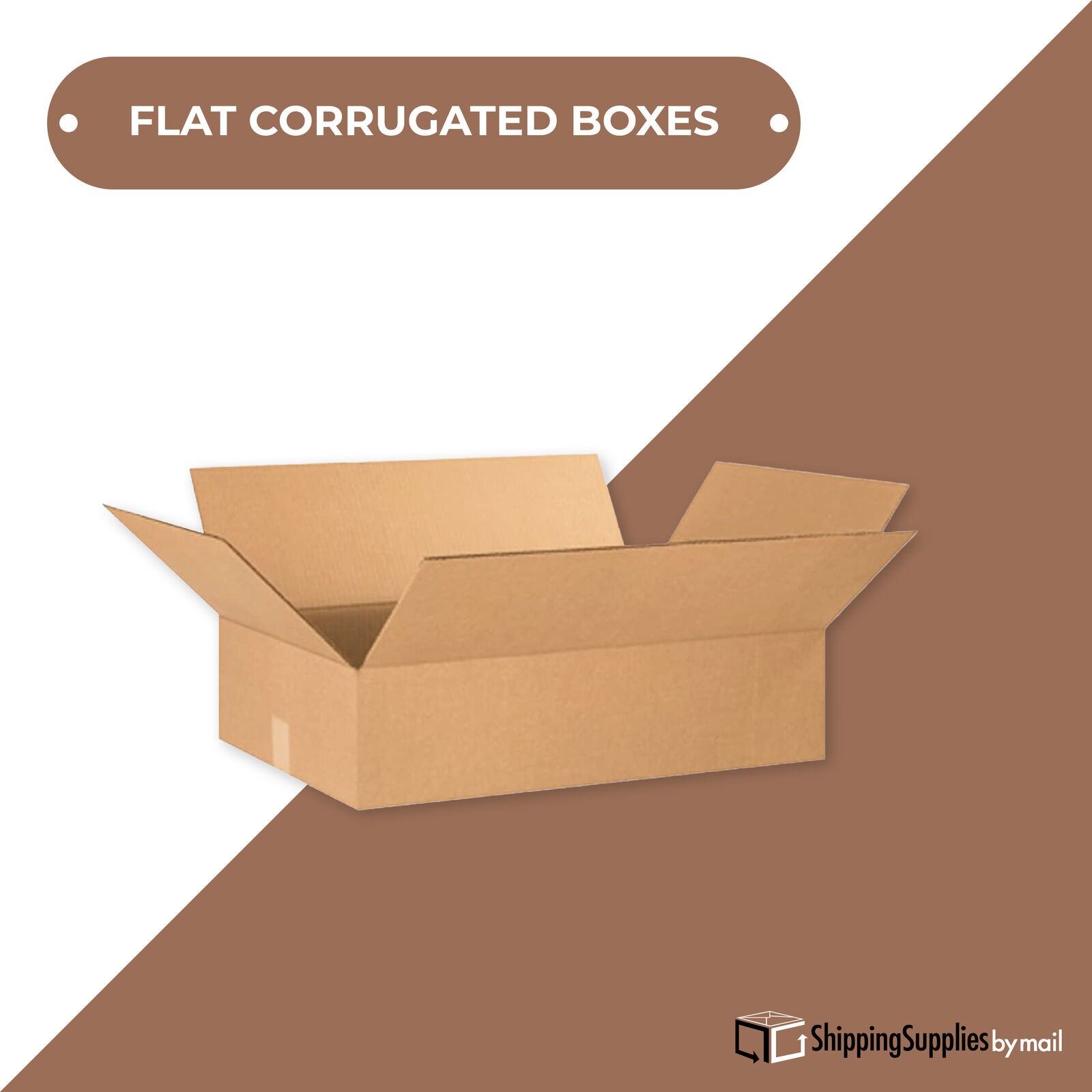 20 x 12 x 4″ Flat Corrugated Boxes, ECT-32 Brown Shipping/Moving Boxes 25/Bundle