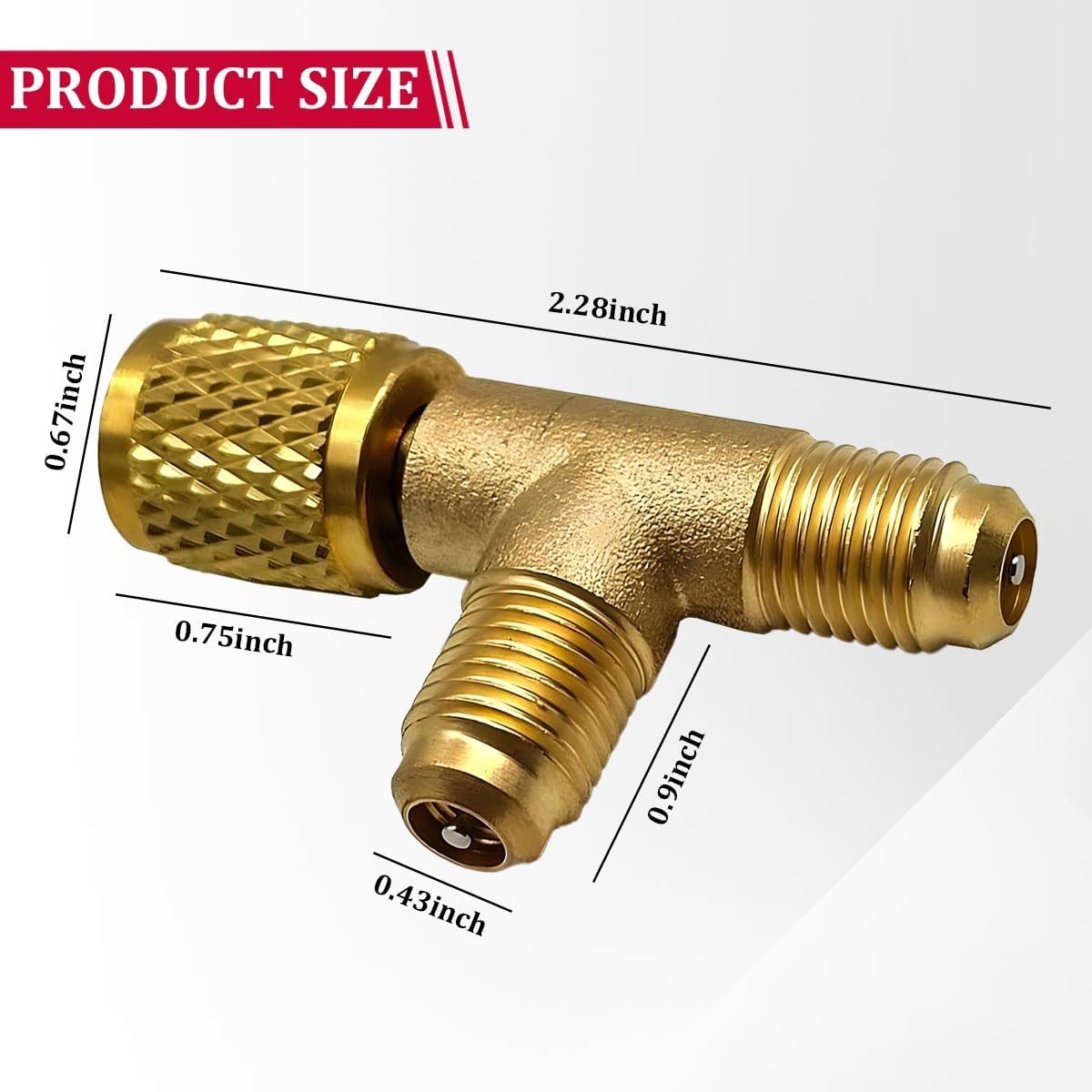Ywdiml Car Quick Coupler Access Tee, Brass 1/4″ SAE Valve Core Tee Adapter for
