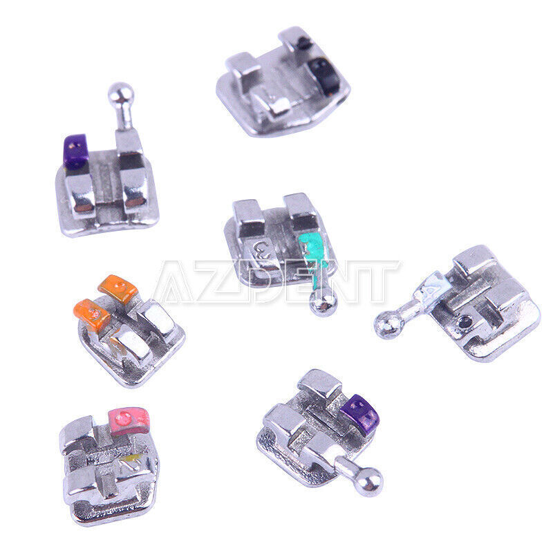 AZDENT Dental Ortho Bracket Braces MIM Monoblock Mini Roth/MBT 022/018 Hook 345