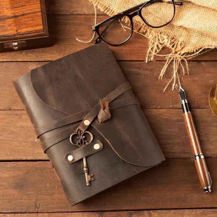 Handmade Leather Bound Diary Rustic Vintage Journal Daily Writing Notebook 6×8