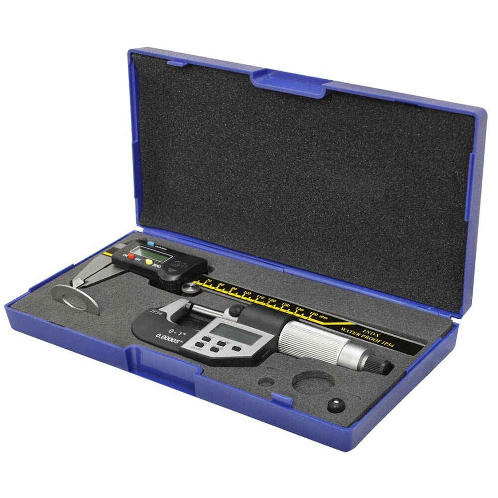 6” IP54 150mm Digital Caliper 0-25mm Micrometer COMBO INOX Waterproof