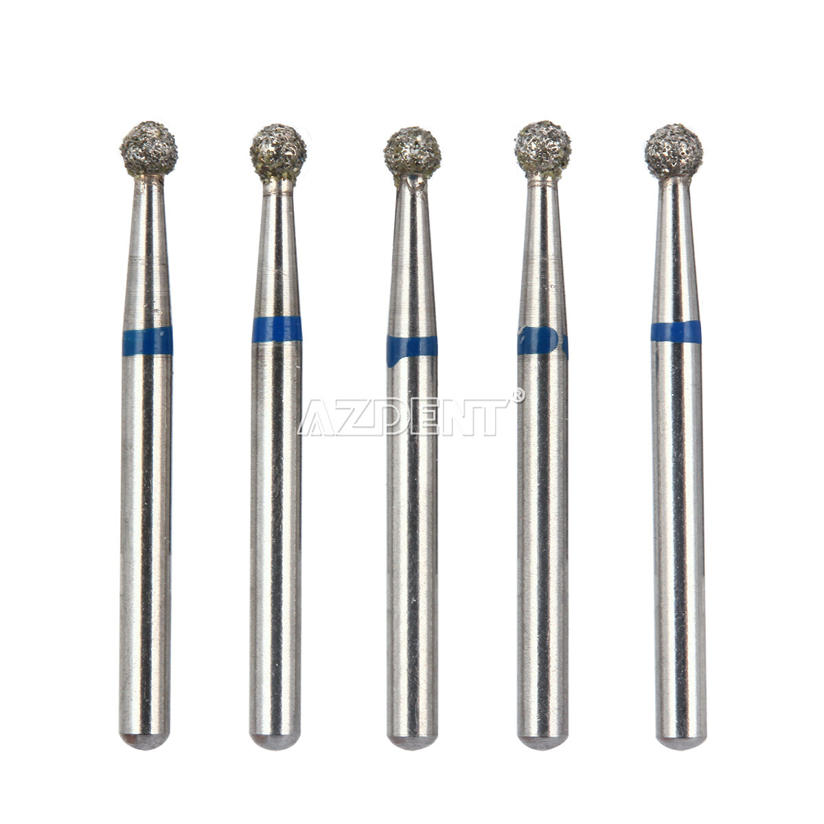 100Size AZDENT Dental Diamond Burs High Speed Handpiece Friction Grip 5Pc/Box