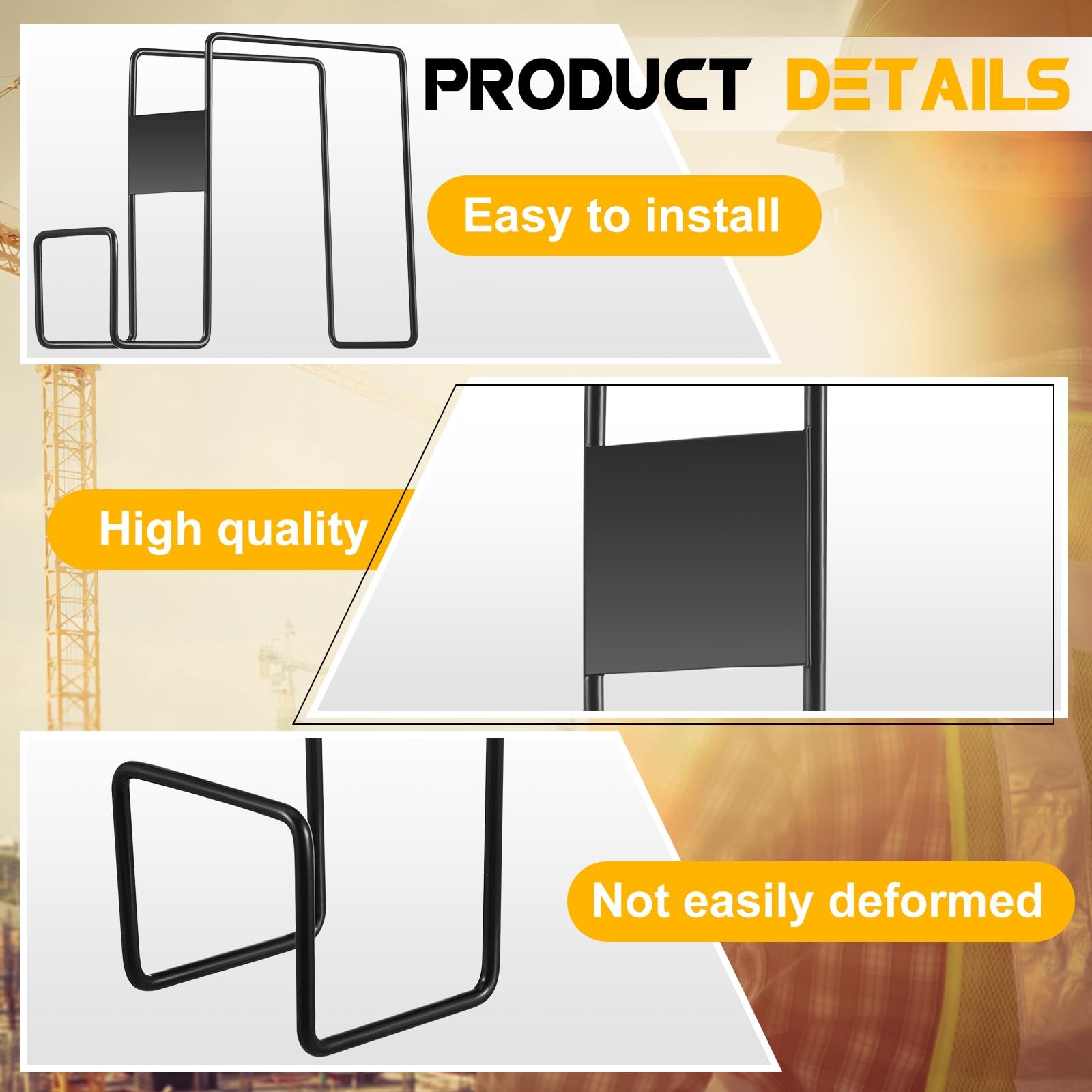 Sturdy Steel Hard Hat Rack 2 PCS Heavy Duty Holder for Truck Seat Hanger
