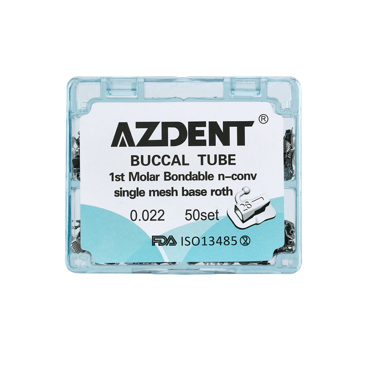 50Sets Dental Orthodontic Buccal Tube 1st 2nd Molar Roth MBT 022 018 AZDENT