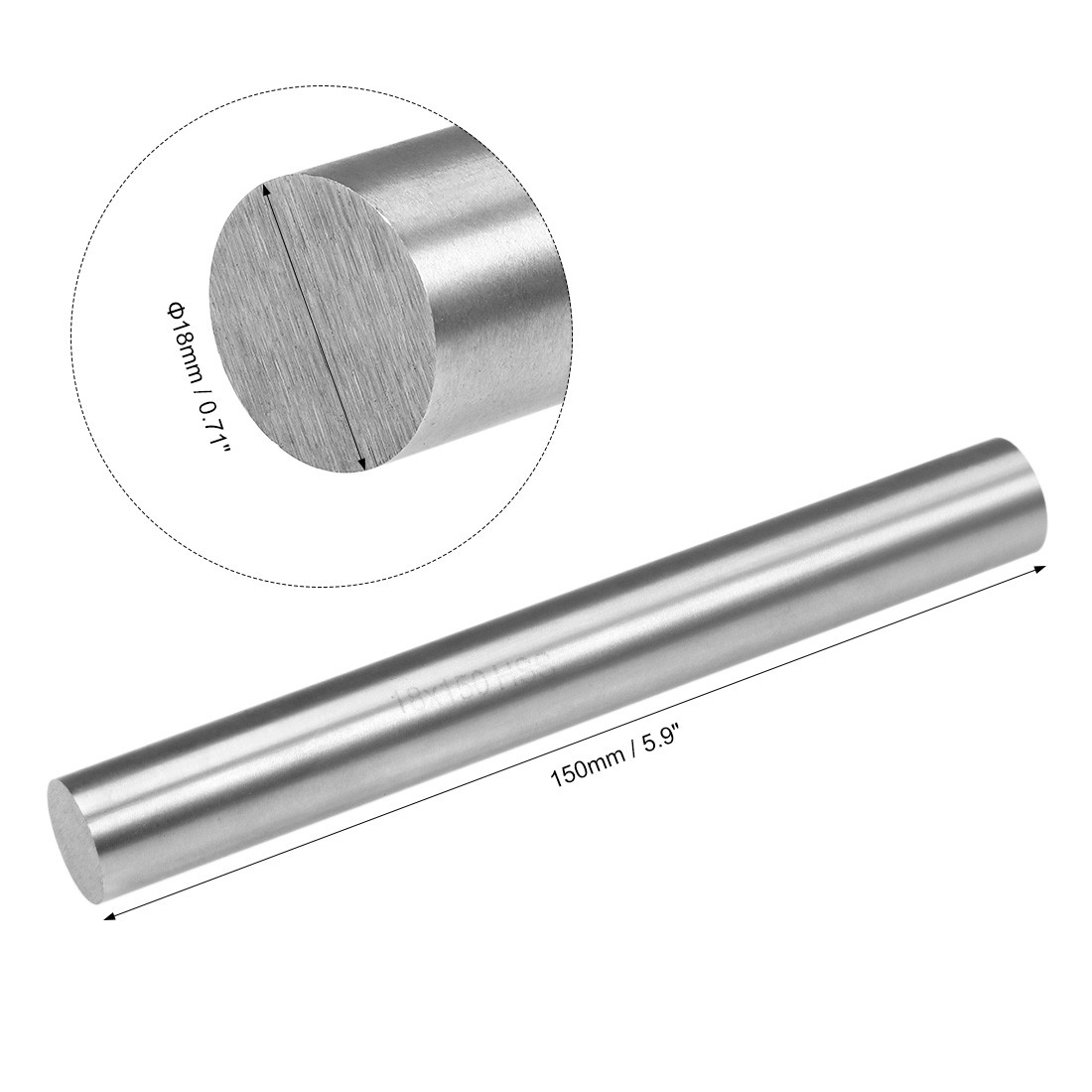 HSS Lathe Round Rod Solid Shaft Bar 18mm Dia 150mm Length High Speed Steel