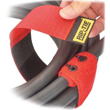 Rip-Tie Ew-12-010-Bk Cable Tie Strap, 12 In L, 3-1/2 In Max Bundle Dia., Black,