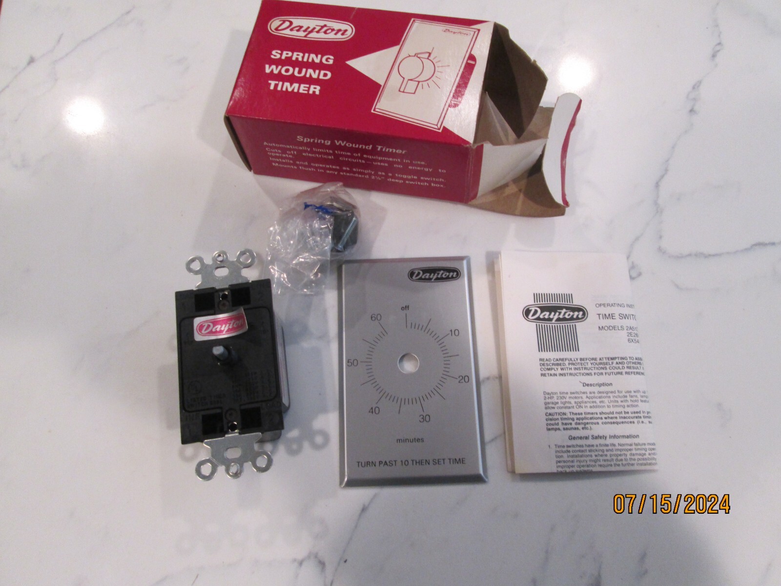 Dayton Spring Wound Timer 6X546B