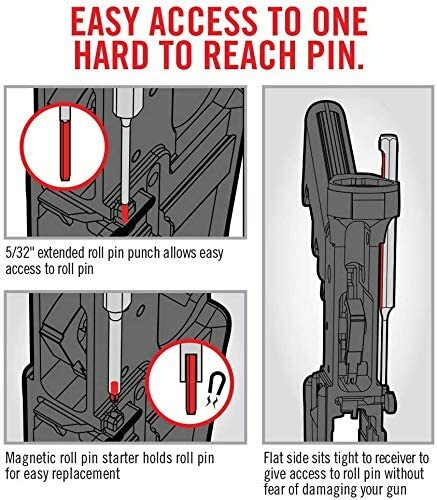 6PC Roll Pin Starter & Bolt Catch Install Punch Set 1/16″ 5/64″ 3/32″ 1/8″ 5/32″
