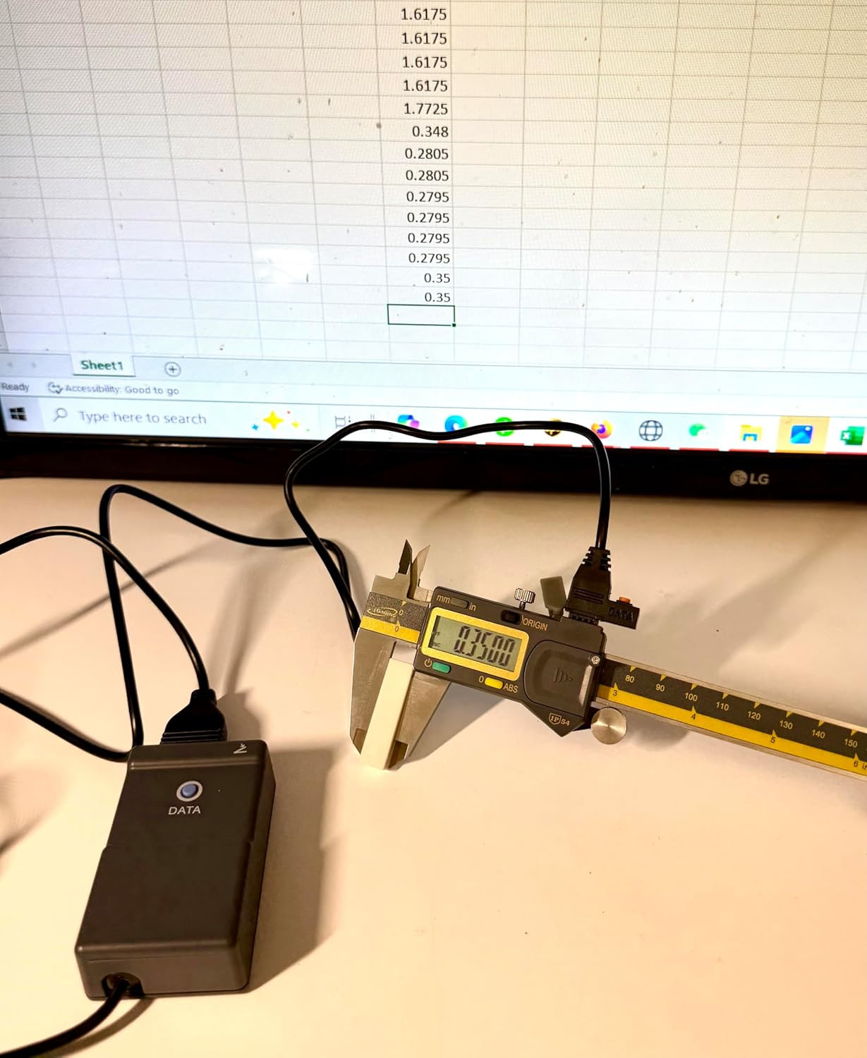 Absolute Origin 0-6″ Digital Caliper, IP54 Stainless Steel, SPC/USB Output Port,