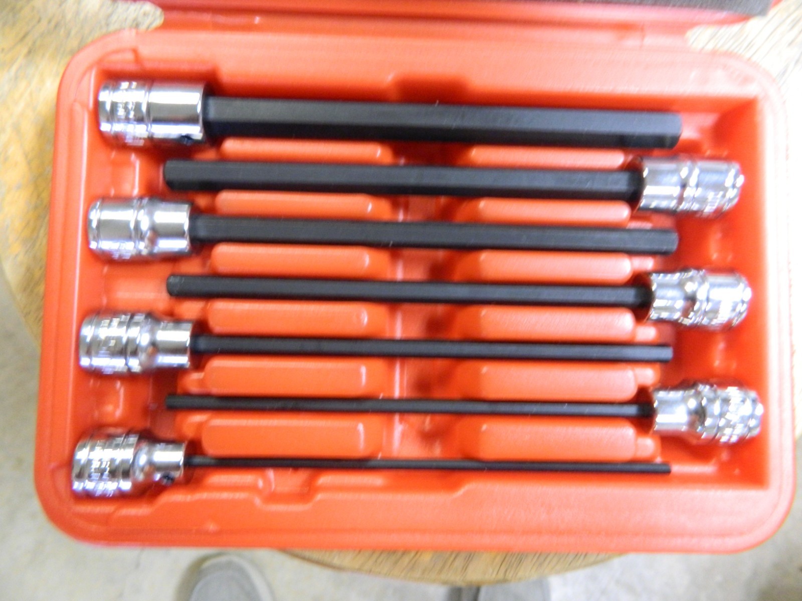 Tekton 3/8 Inch Drive Long Hex Bit Socket Set, 7-Piece (3-10 mm)