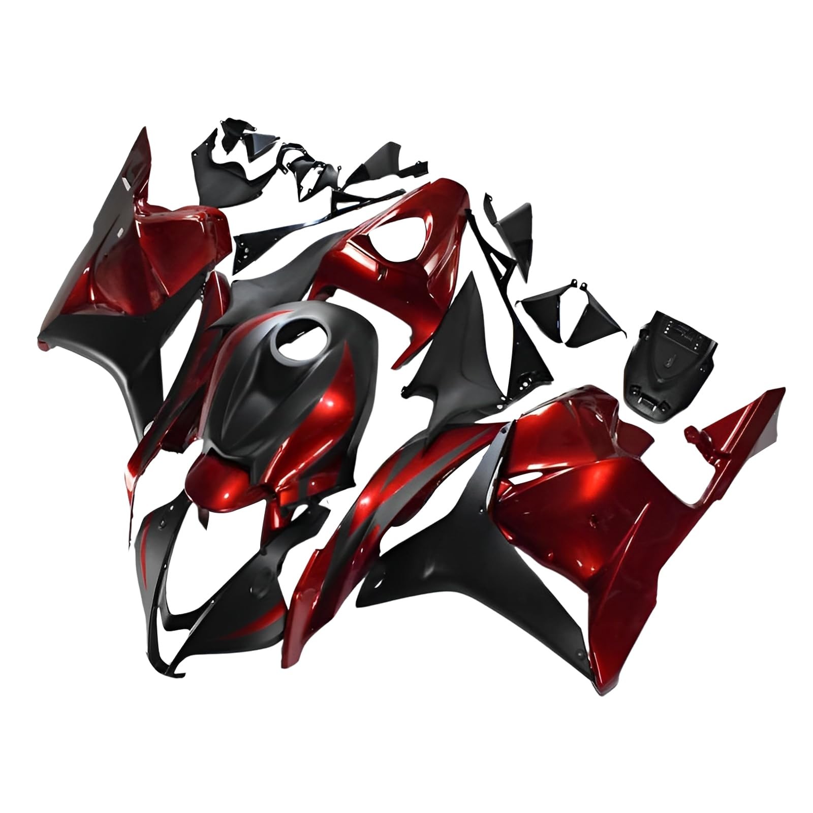 ABS Plastic Full Fairings Kit for Honda CBR600RR F5 2009-2012 Black Red Bodywork