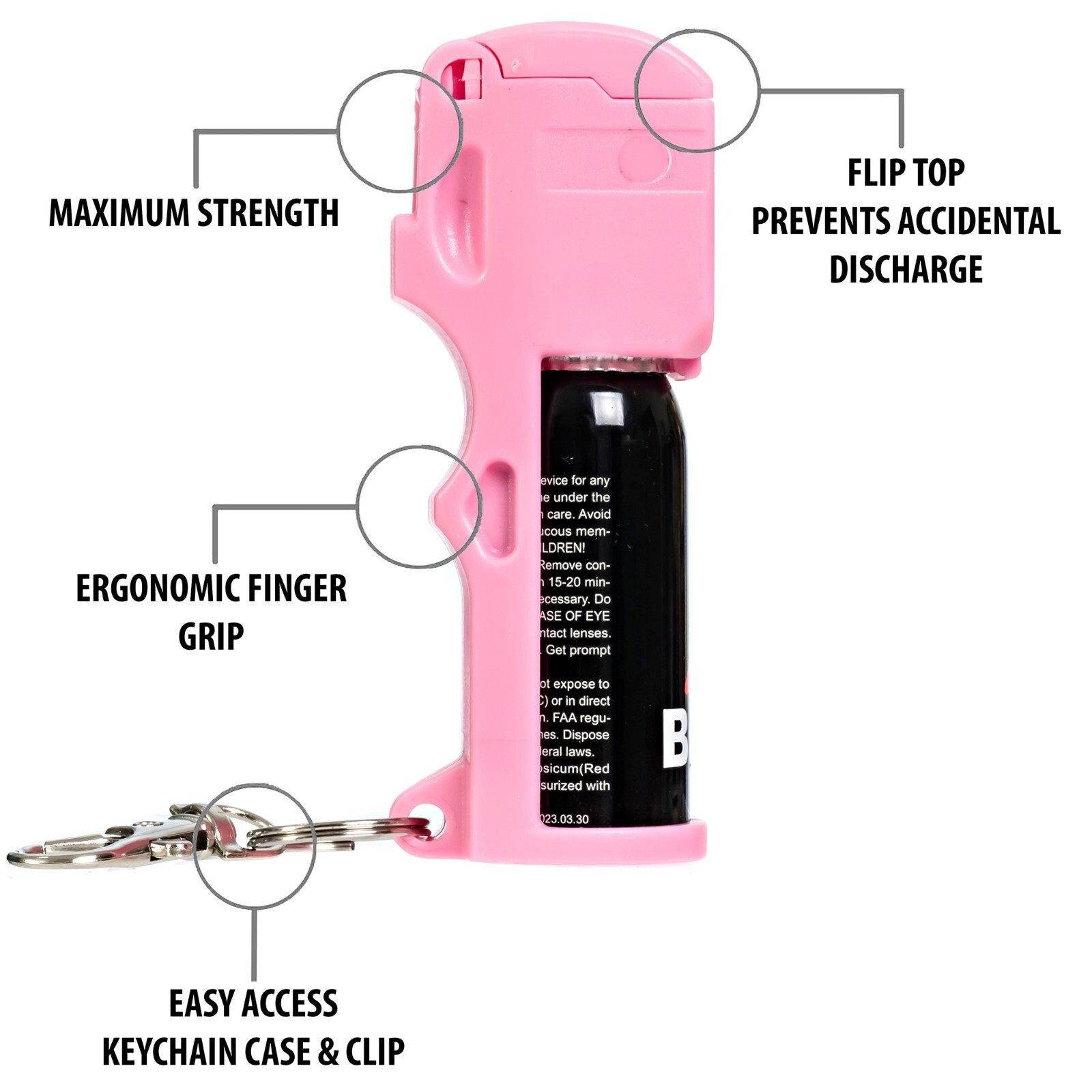 2 Pack Burn Pepper Spray1/2oz Self Defense & Personal Safety Police Grade Pink