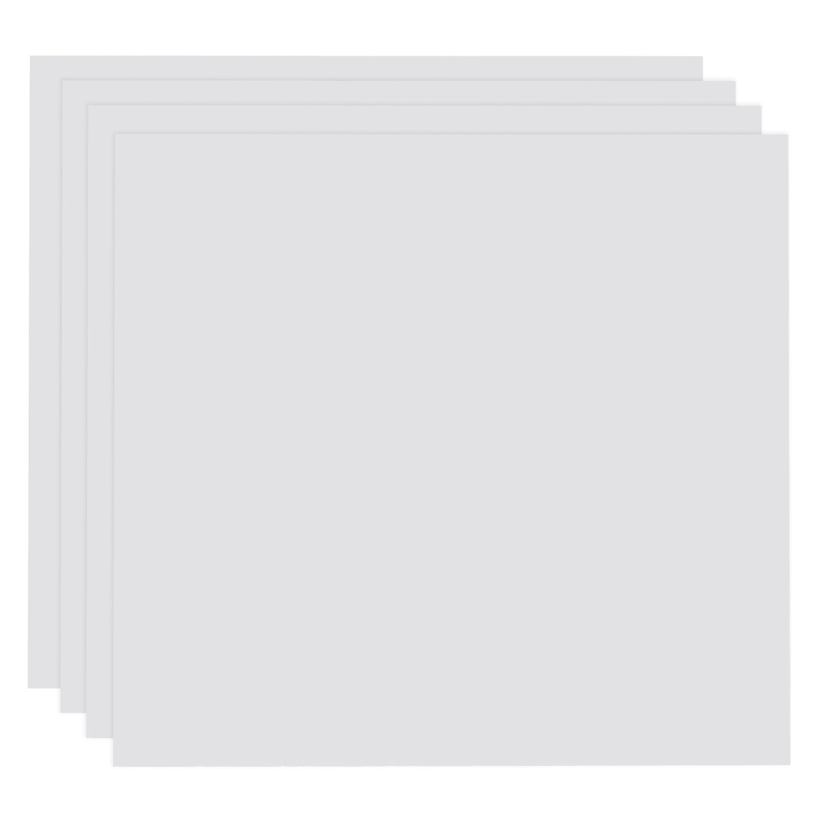 4 Pack ABS Plastic Sheet 0.02″ Thick 6″x6″ Flexible Hard Plastic Sheet White