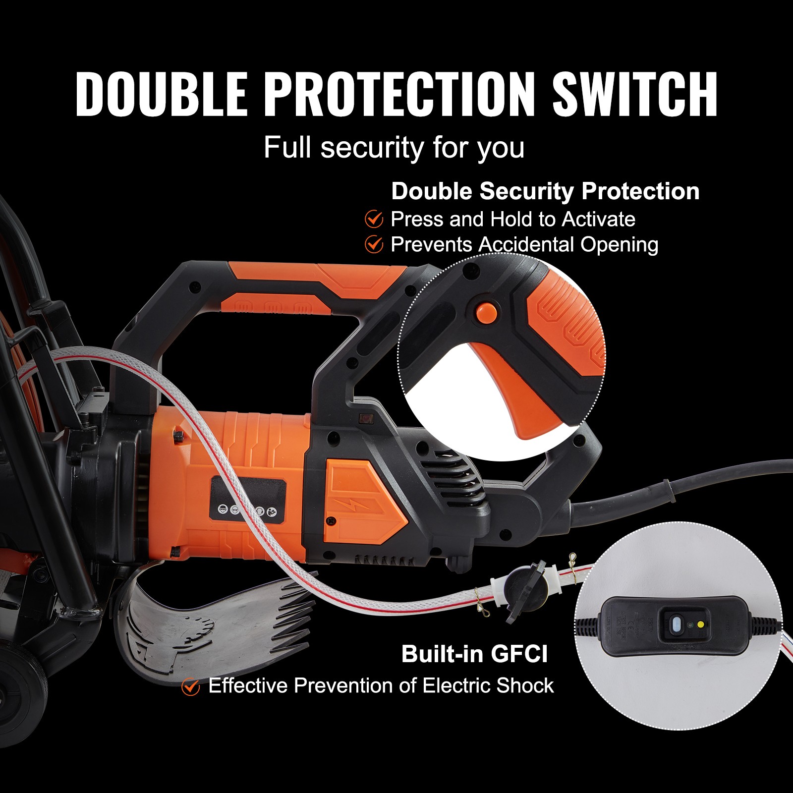 Uimoso 16” Electric Concrete Cutter with Water Pump and Blade for Wet/Dry Use