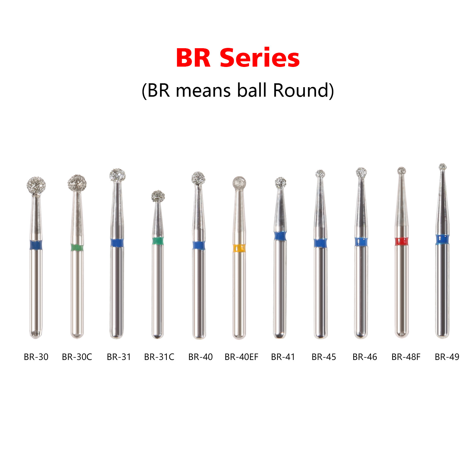 5Pcs/pack Dental Diamond Burs FG Needle Taper Fine Grit High Speed ns
