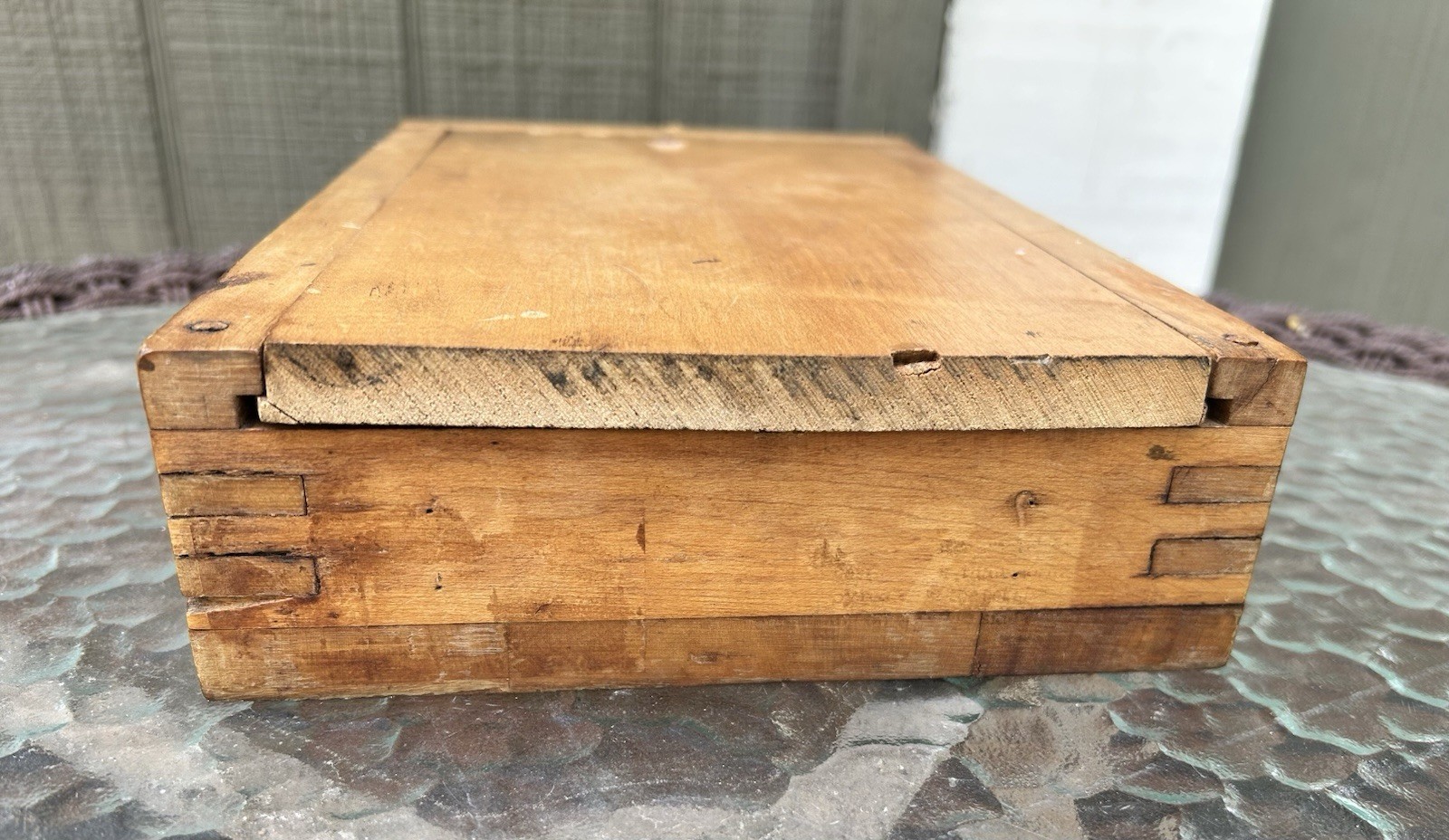 Vtg Hand Made Letterpress Lidded Box for Small Letters Numbers Metal Dividers