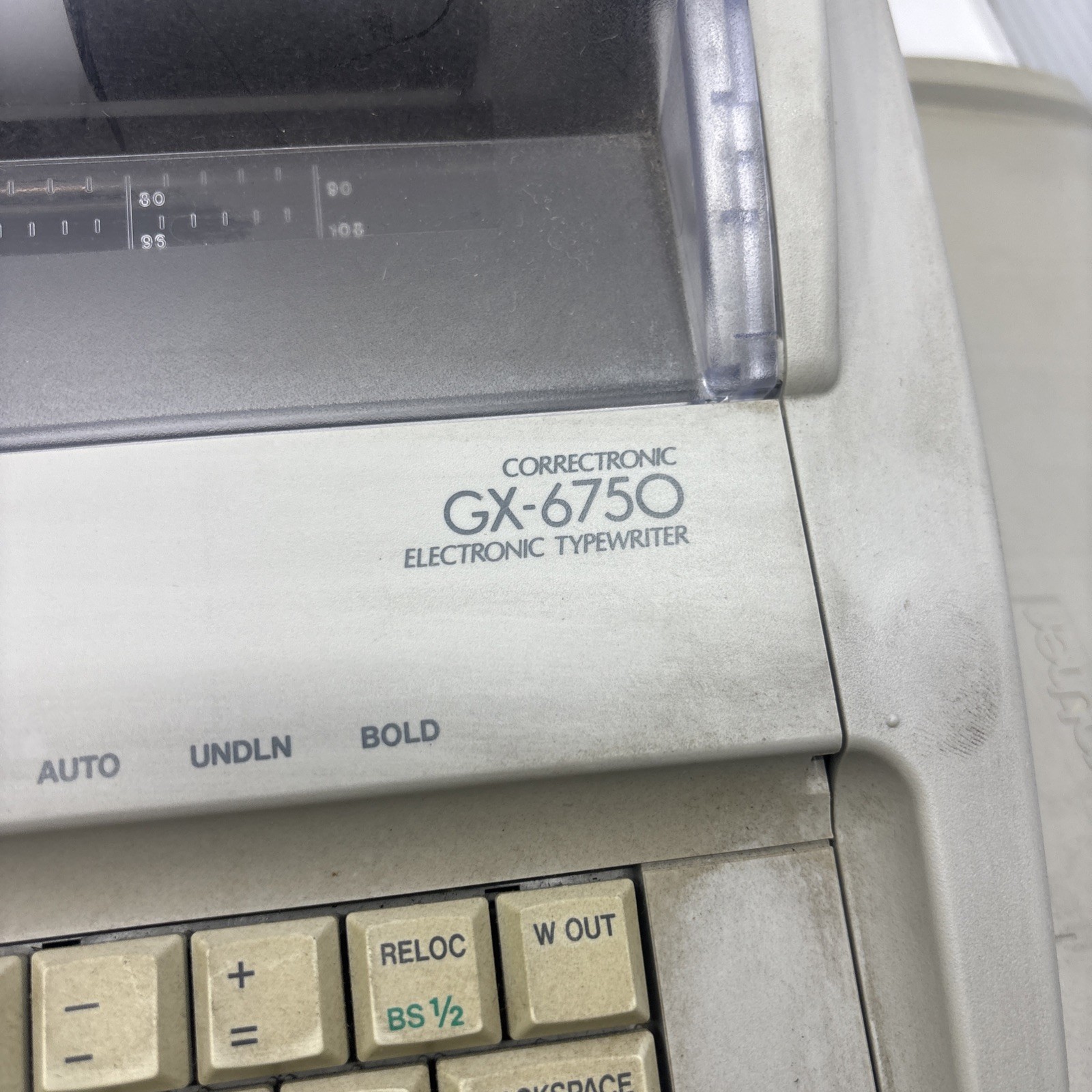 Brother GX-6750 Electronic Typewriter Correctronic W/Cover Tested Working DIRTY