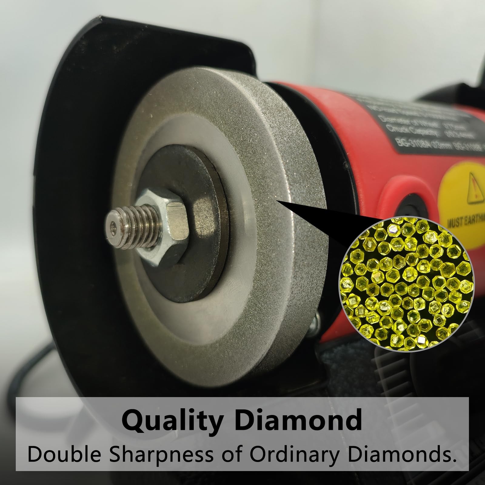 3 inch Diamond Grinding Wheel 150 Grit 1/2″ Arbor 10mm Wide for Tungsten