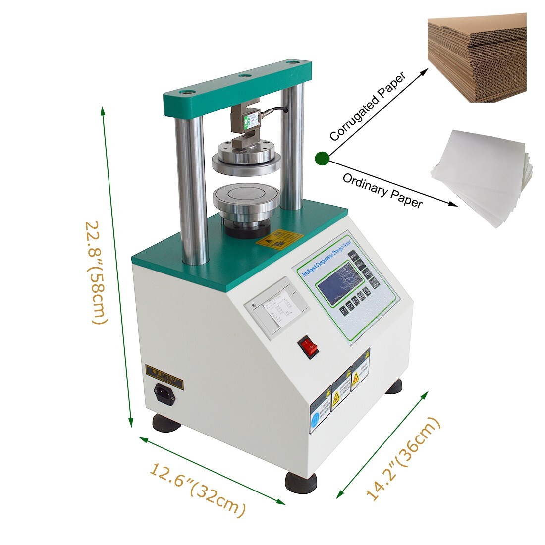 Paper Compression Strength Tester Cardboard Breaking Strength Testing Machine