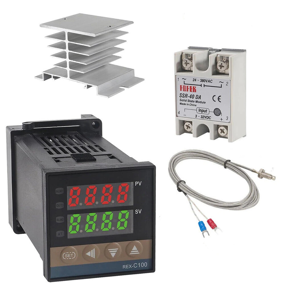 REX-C100 110-240V Digital PID Temperature Controller Thermostat Thermocouple
