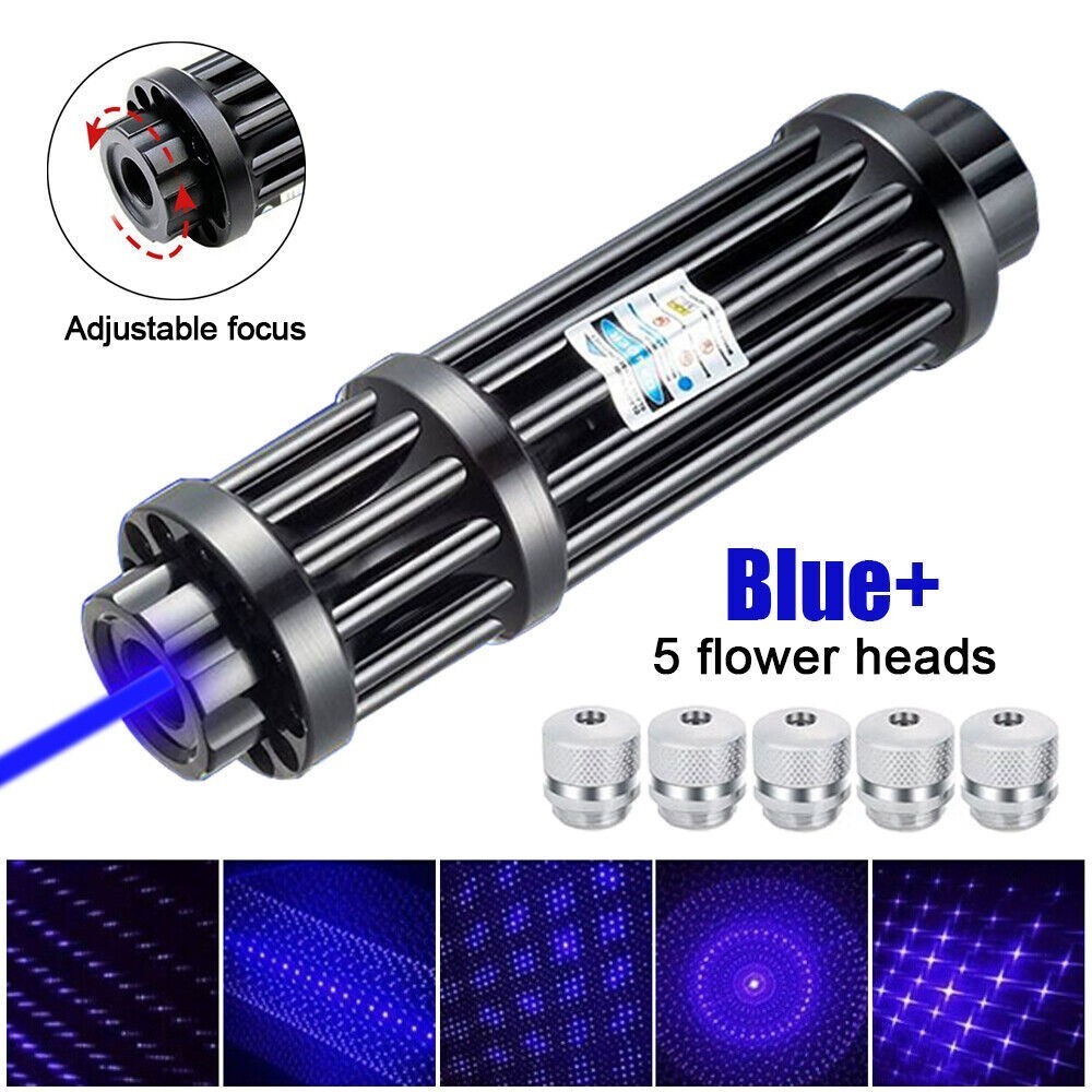 New 450nm Blue Laser Pointer Pen Visible Beam Light Zoom Focus Lazer US