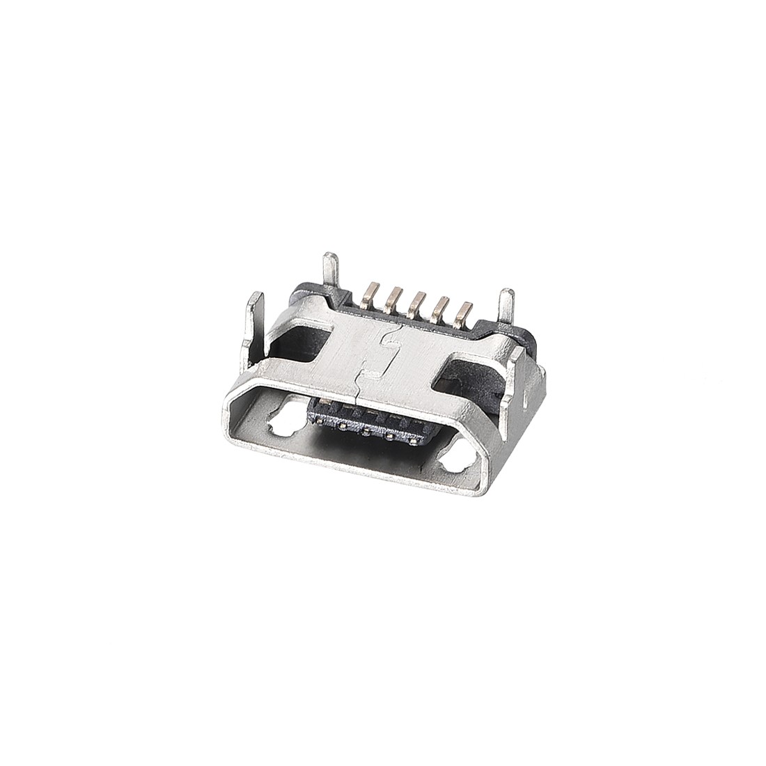 10PCS Micro USB Female Socket Connector,Jack Port 5-Pin DIP 180 Degree Adapter
