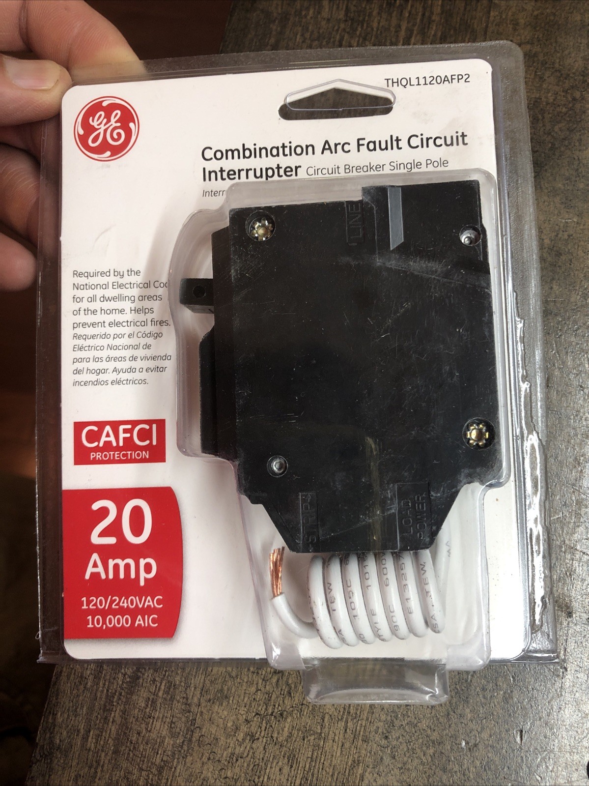 GE THQL1120AFP2 AFCI Combination Arc Fault Circuit Interrupter 20A