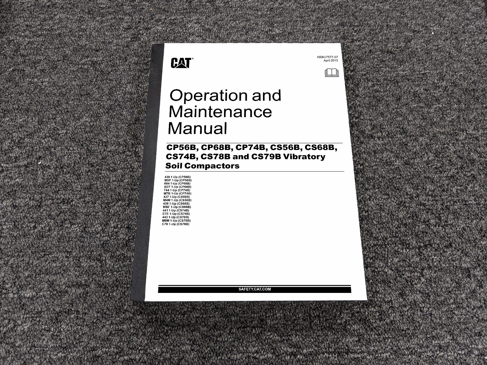 Caterpillar CP56B CP68B CP74B CS56B Compactor Operator Maintenance Manual 4381-