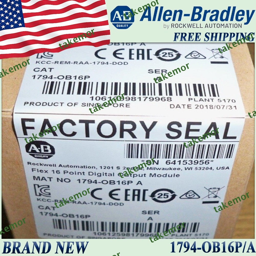 Brand New AB 1794-OB16P/A Flex 16 Point Digital Output Module 1794OB16P serA US