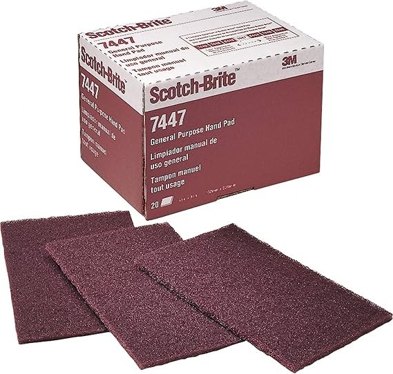 6″ x 9″ 3M 07447 Scotch-Brite Maroon General Purpose Hand Pads (1-Pack of 20 Pad