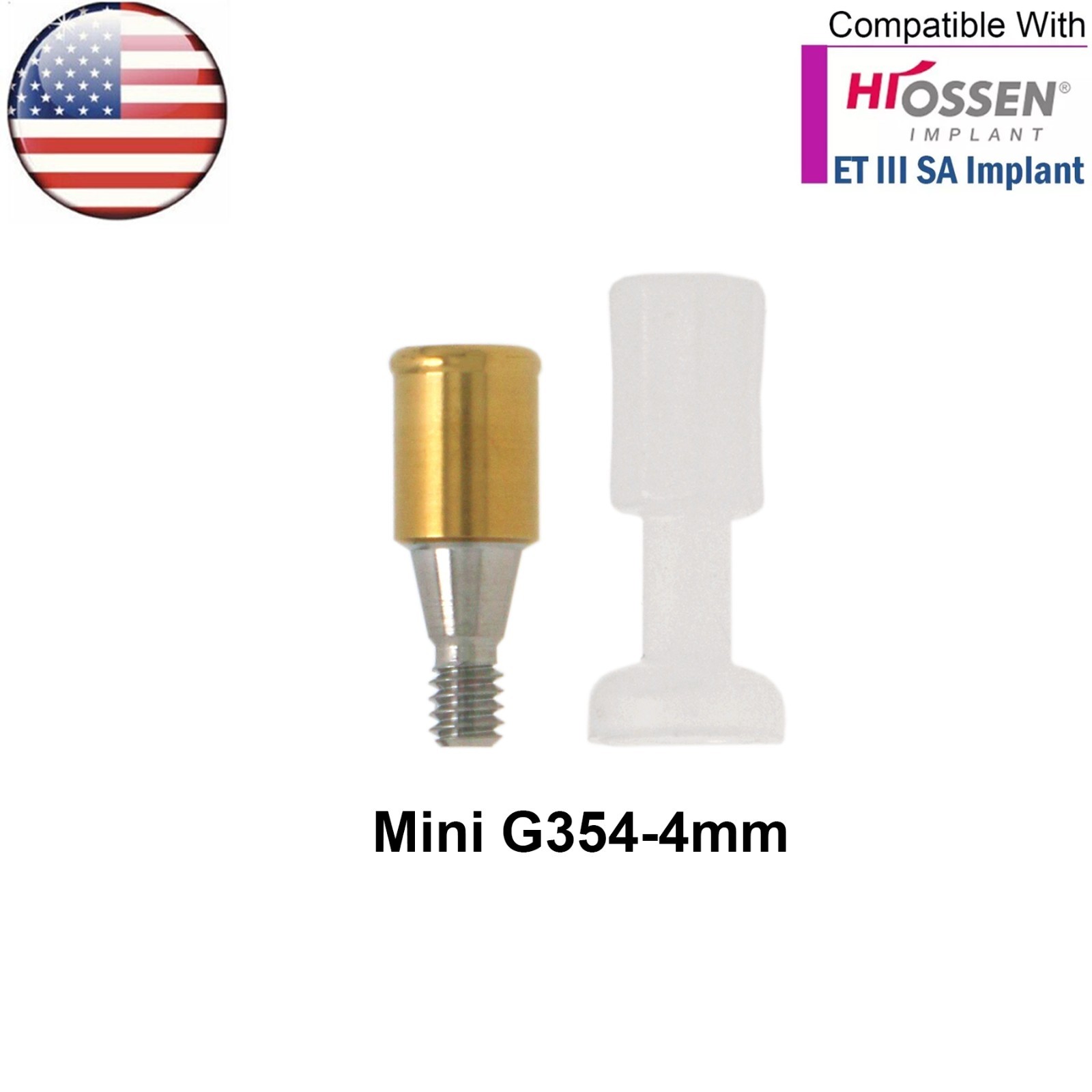 US Dental Mini Overdenture Locator Abutment & Male Caps Fits Hiossen Osstem ET