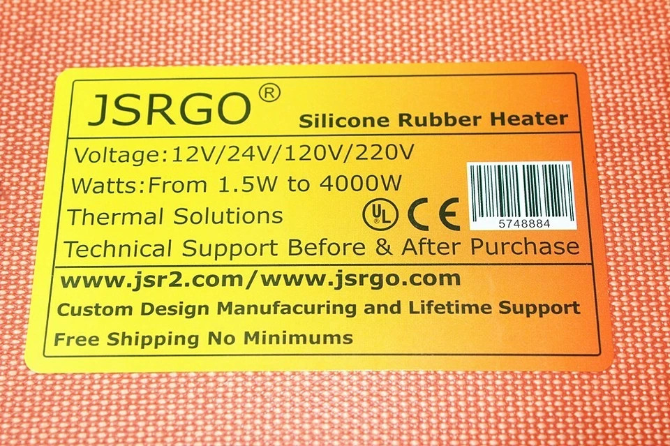 Silicone Heater 8″ X 16″ 200 X 400mm 600W Universal Factory Direct Sale CE JSRGO