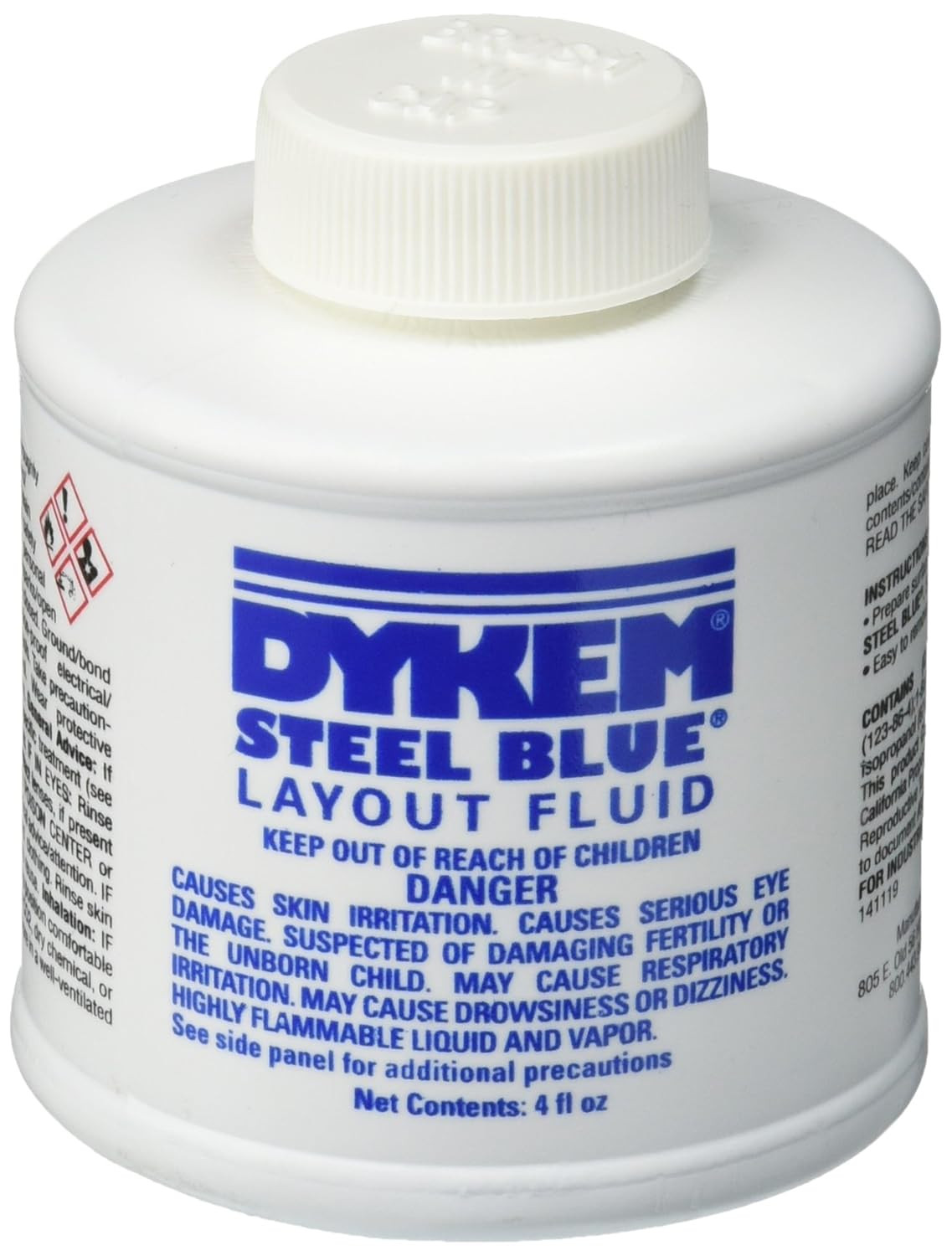 80300 Steel Blue Layout Fluid, Brush-in-Cap (4oz)