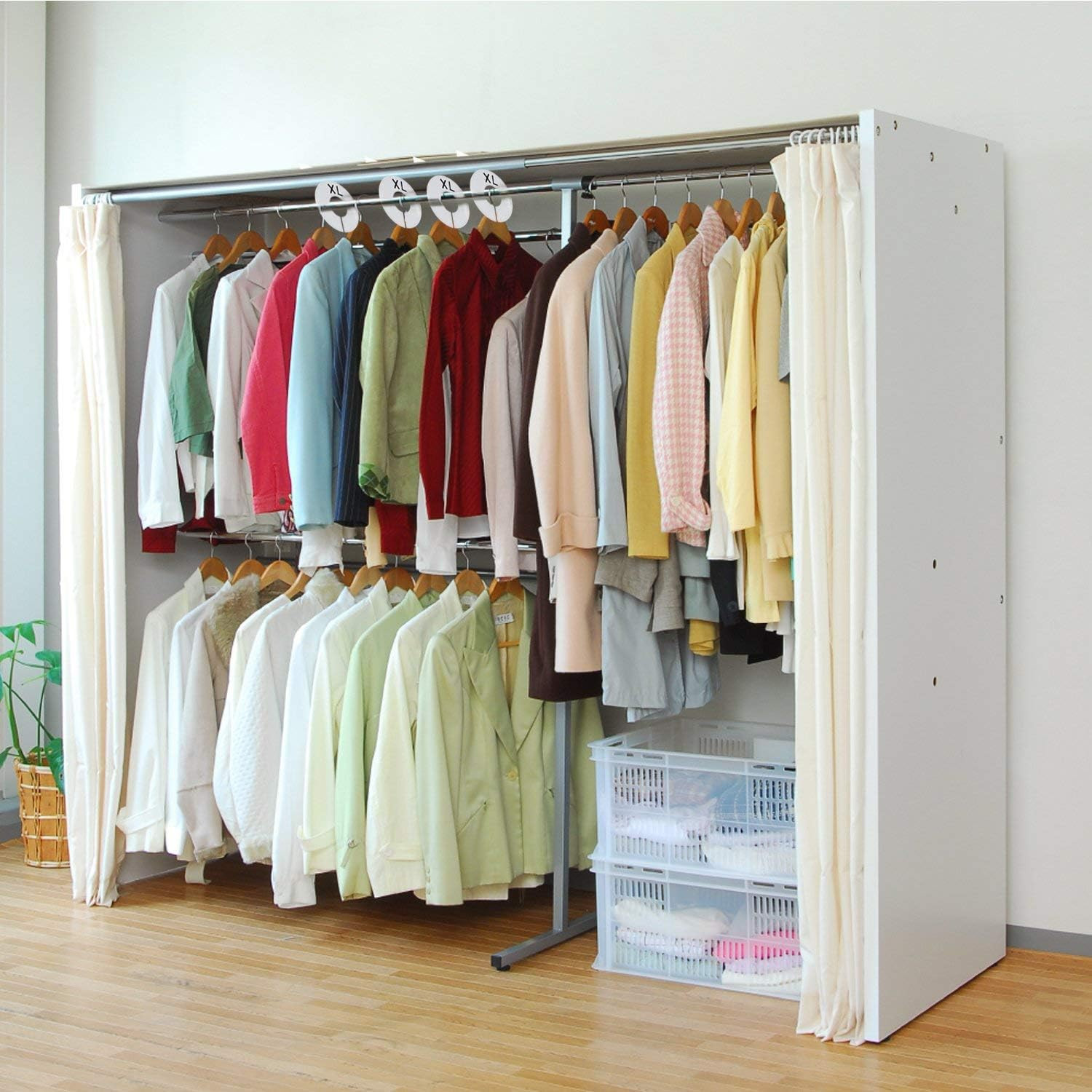 20 Pack Clothing Rack Size Dividers, Wardrobe round Hangers Label Closet