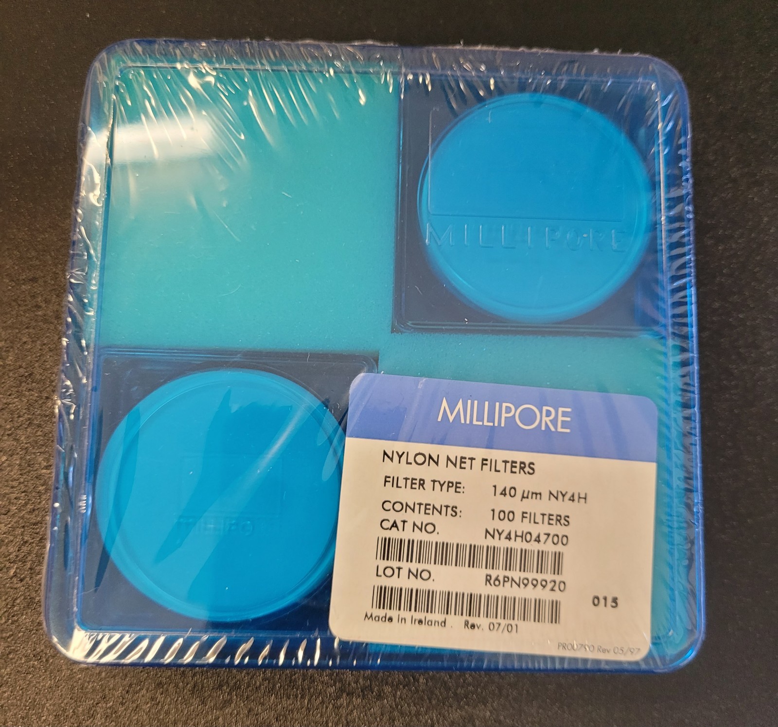 Millipore NY4H04700 Nylon Net Filters 140µm 25mm – 100 Filters – NEW SEALED –…