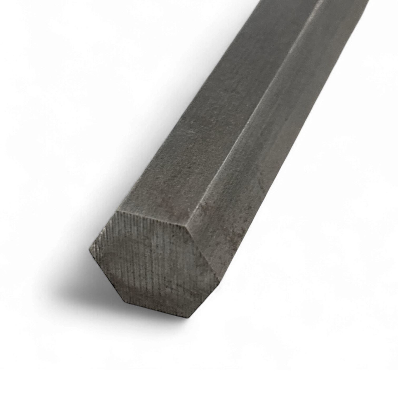 0.669 (17mm) x 45 inches, 1045 Steel Hexagon Bar, CF